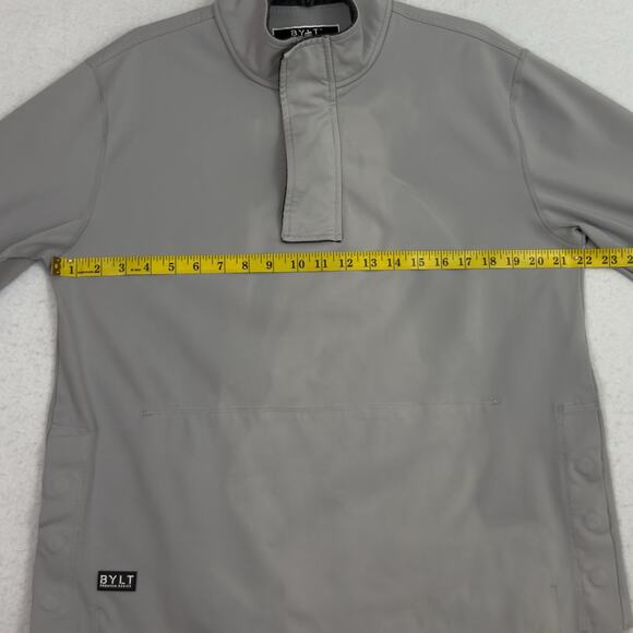 Bylt Basics Men's Elite Fairway Pullover Sweatshirt Large Gray Magnetic Snaps - Picture 4 of 13